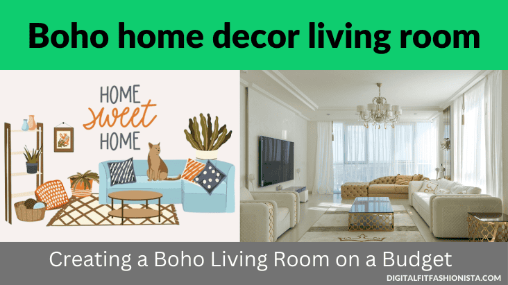 Boho home decor living room